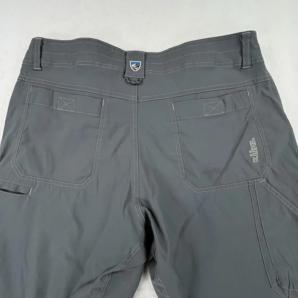 Kuhl Cargo Shorts Mens 36 Gray Stretch 17 Inseam Hiking Outdoor Travel